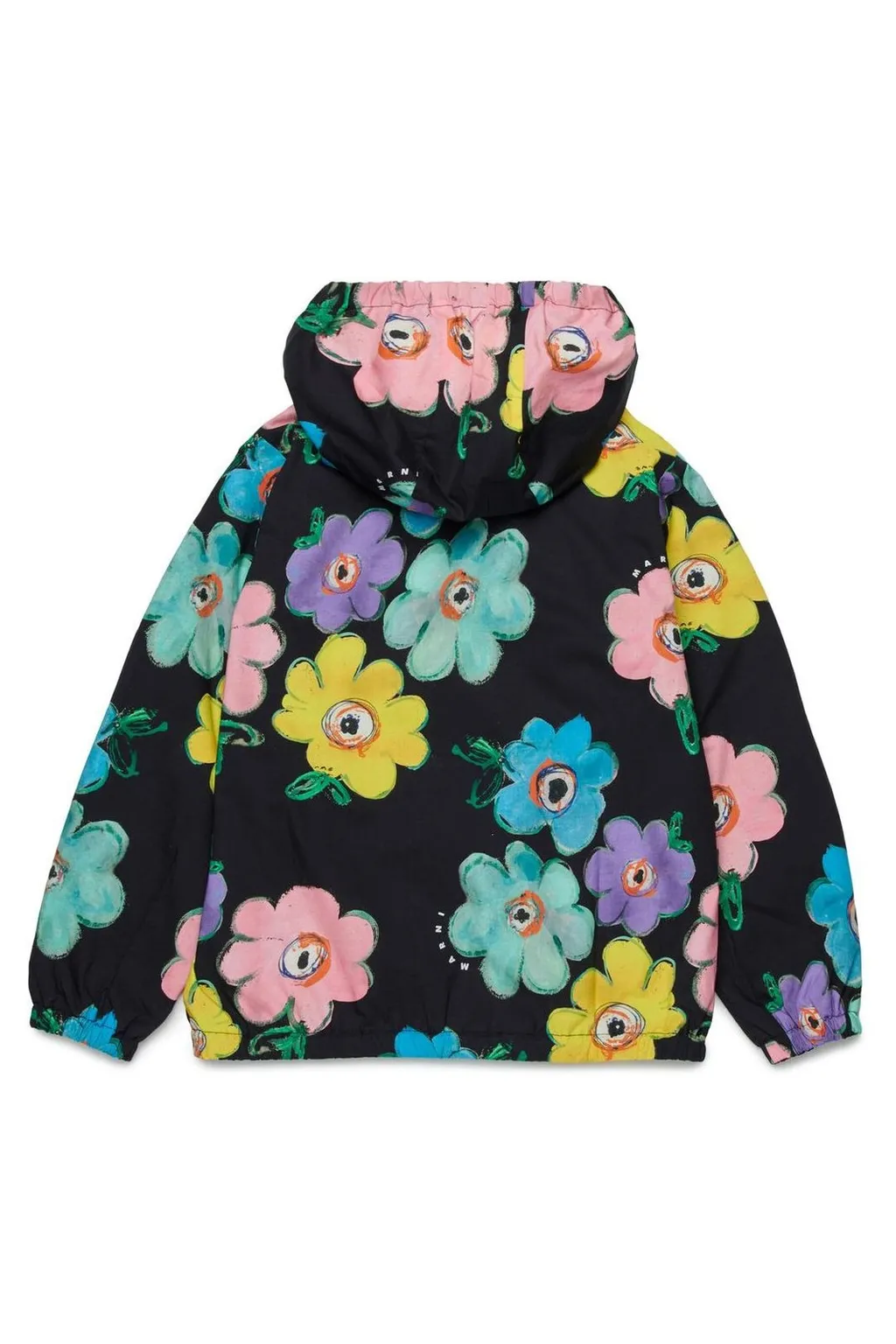 Marni Kids Floral Printed Hooded Jacket