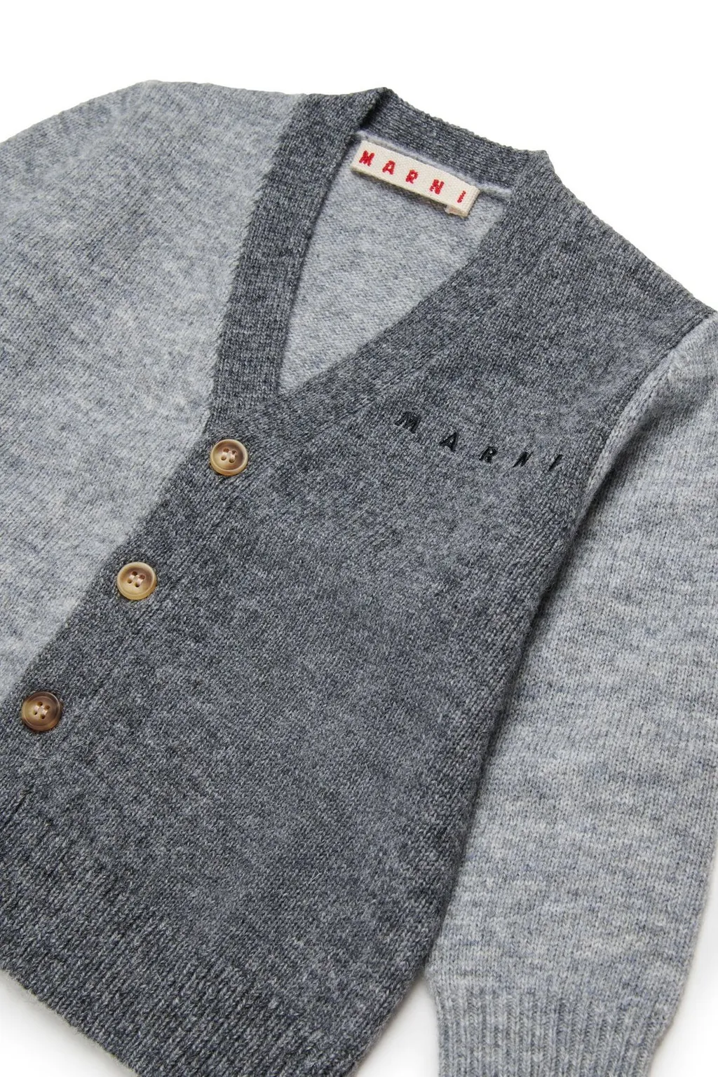 Marni Kids Two-Tone Knitted Cardigan