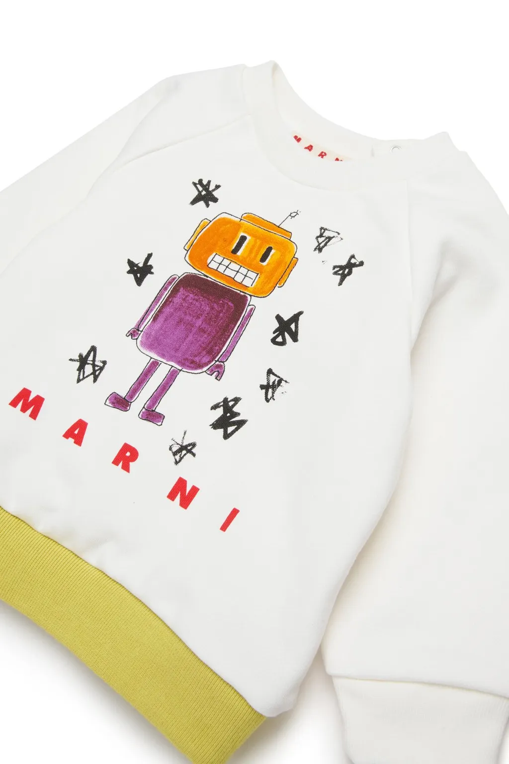 Marni Kids Robot-Themed Galaxy Printed Crewneck Sweatshirt