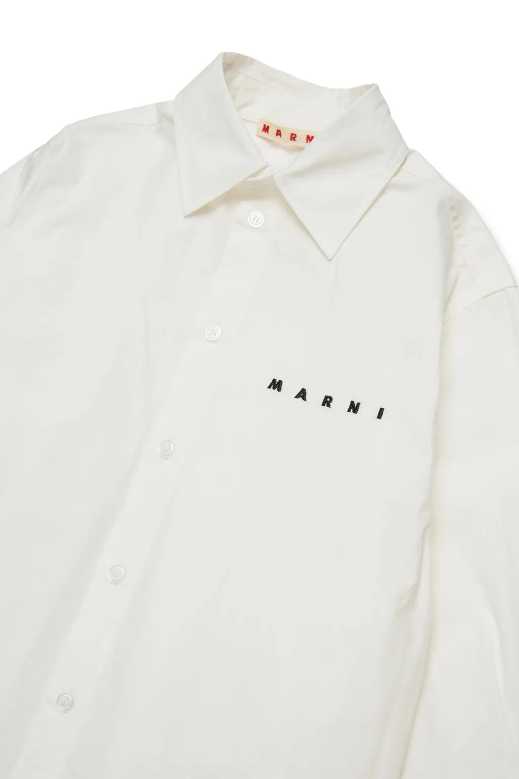 Marni Kids Logo-Embroidered Long-Sleeved Shirt