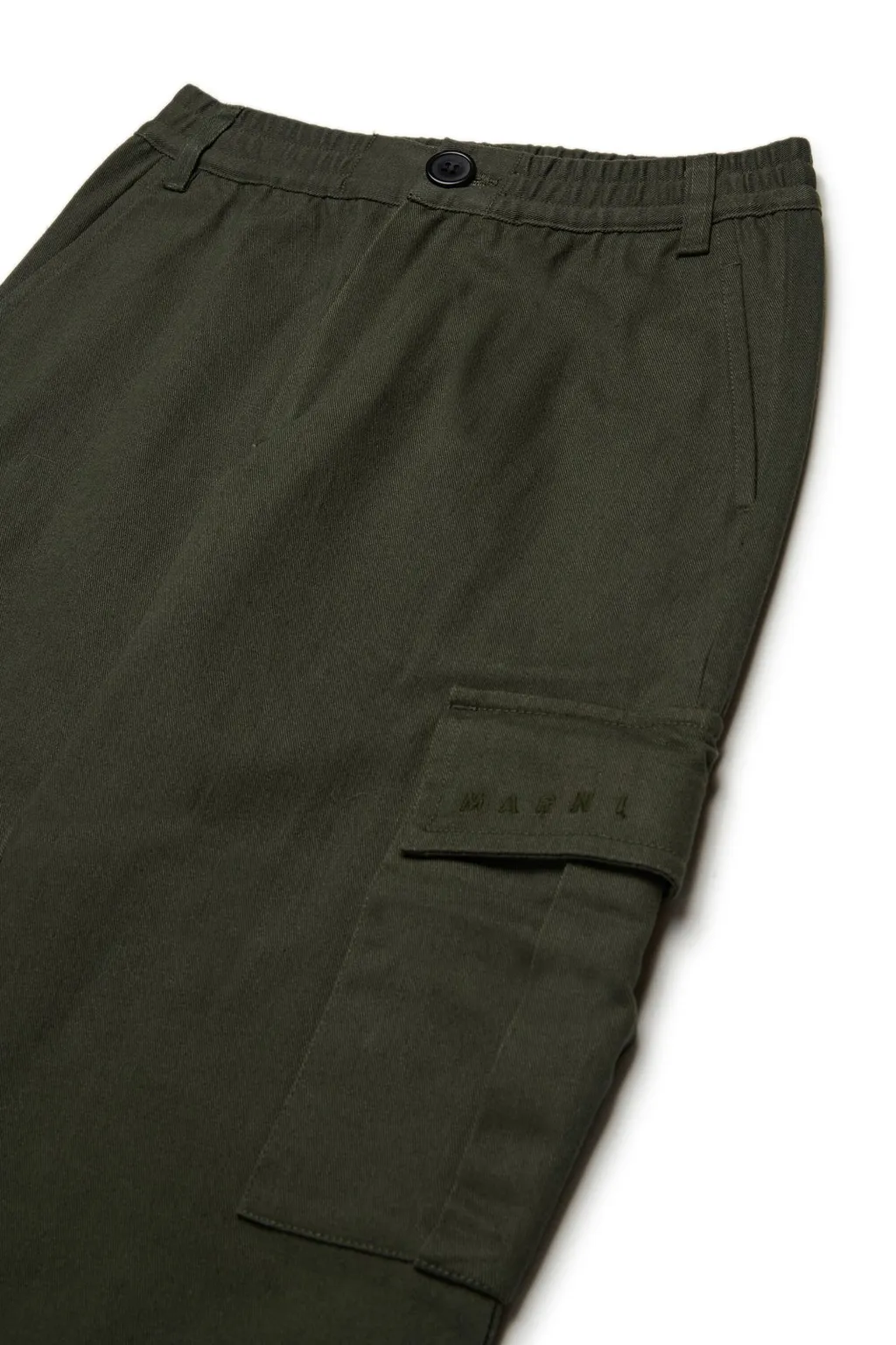Marni Kids Logo Embroidered Cargo Pants