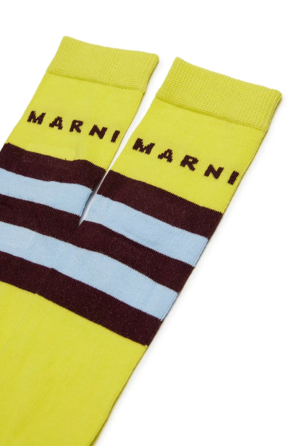 Marni Kids Stripe-Logo Knitted Socks