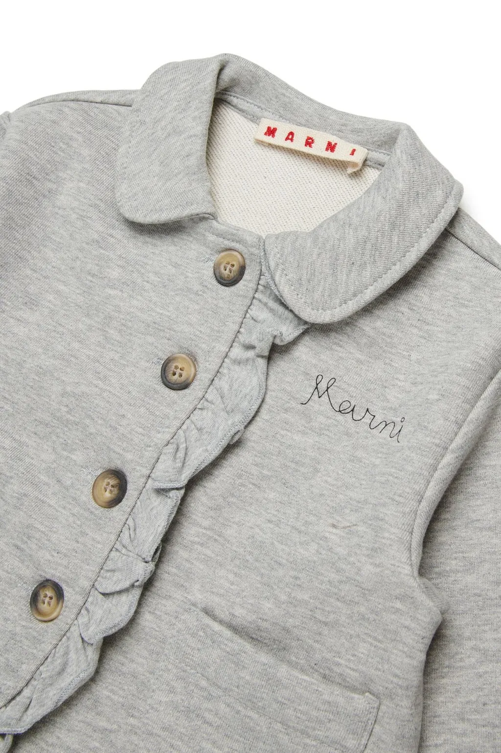 Marni Kids Logo Embroidered Jacket