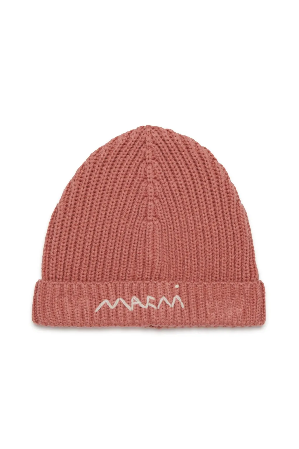 Marni Kids Logo Embroidered Knitted Beanie
