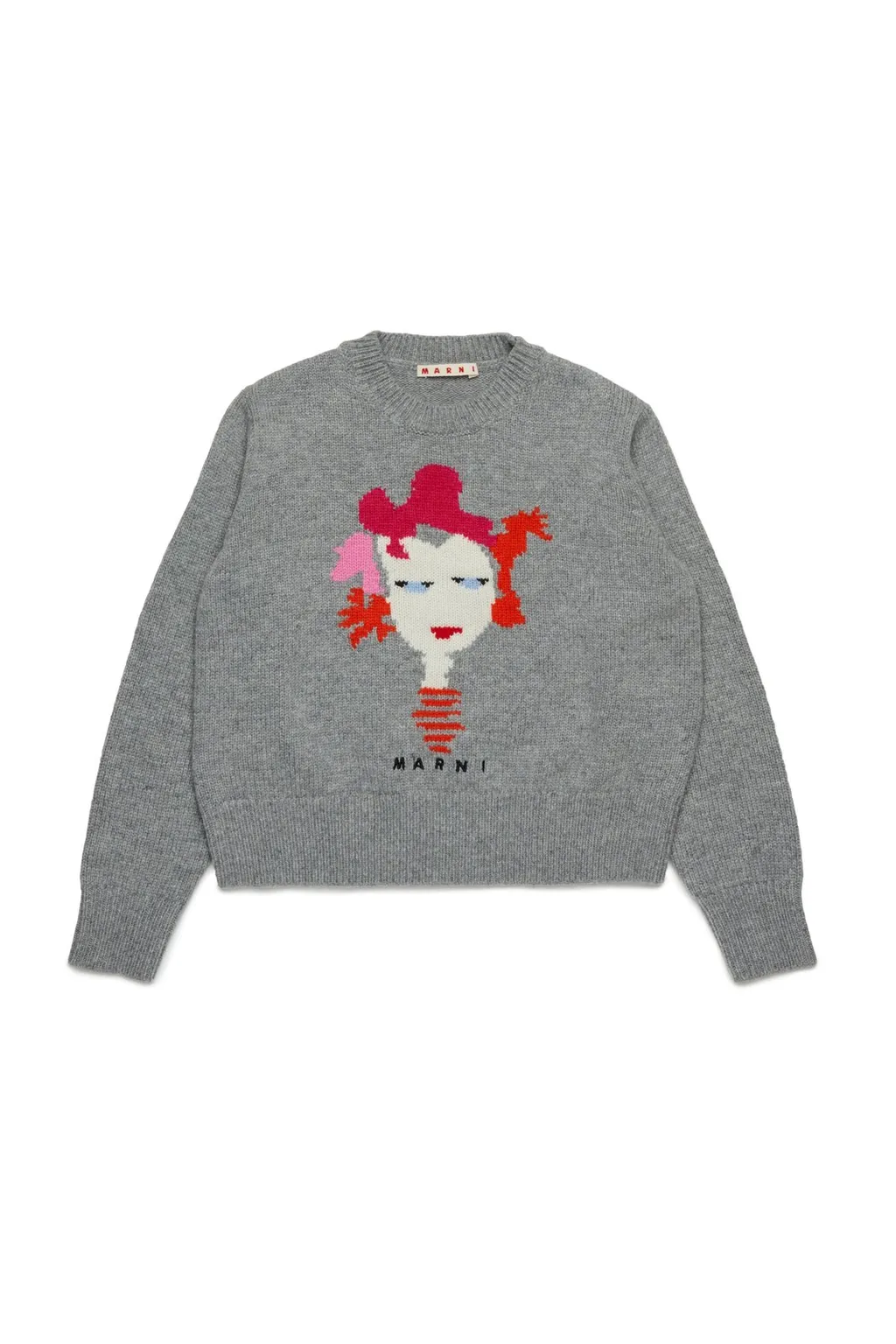 Marni Kids Flower Intarsia-Knit Jumper