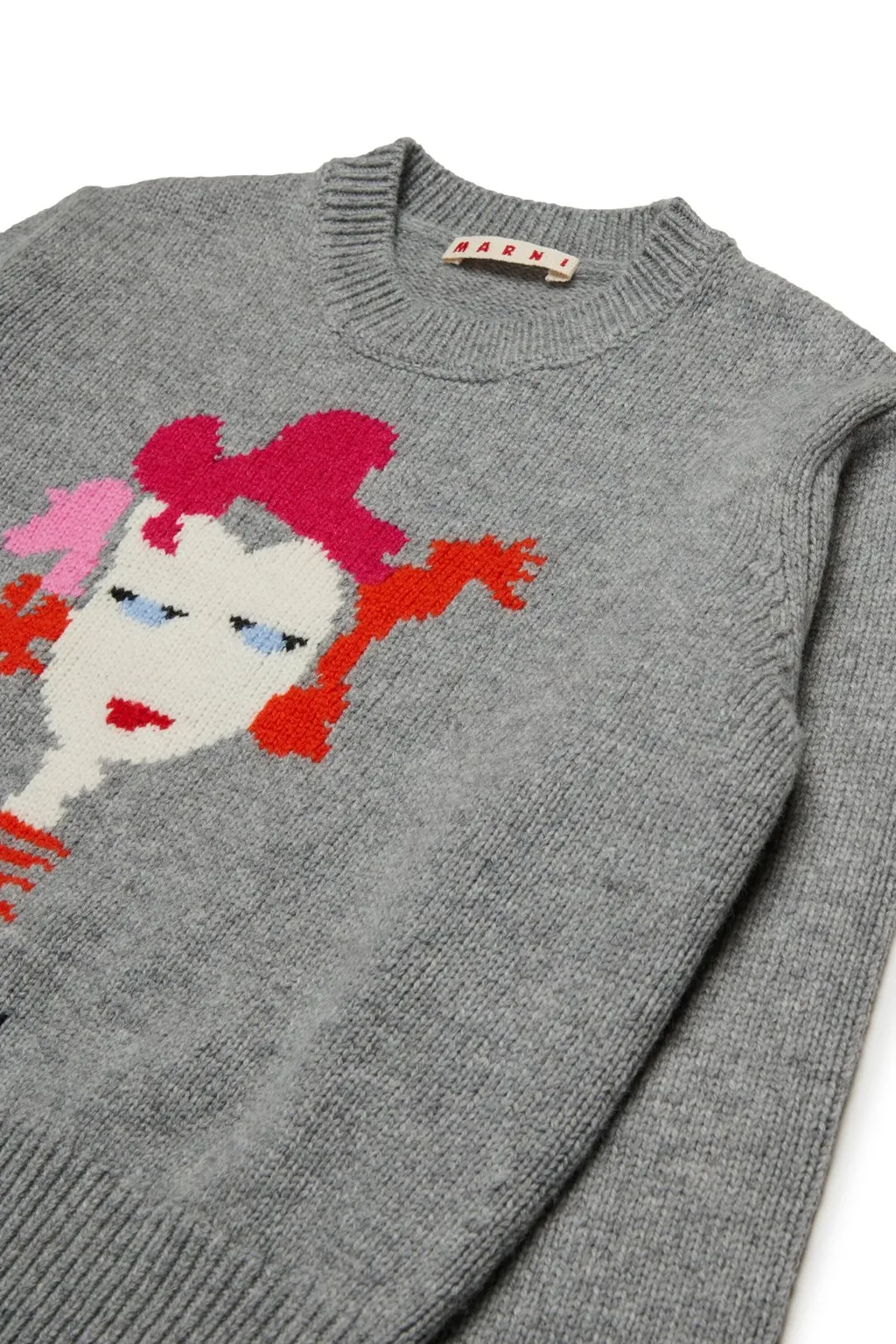 Marni Kids Flower Intarsia-Knit Jumper