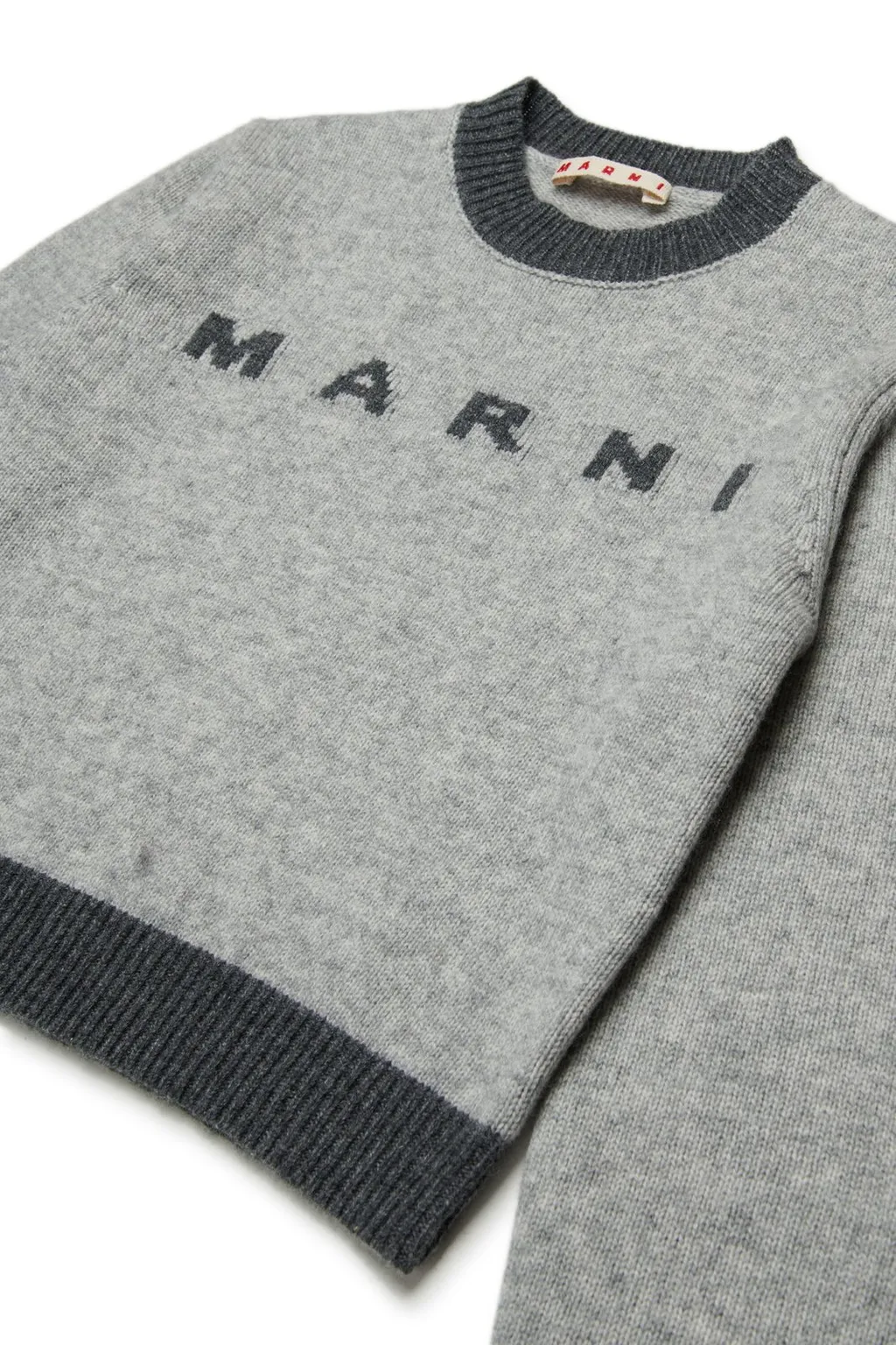 Marni Kids Logo Intarsia Knitted Jumper