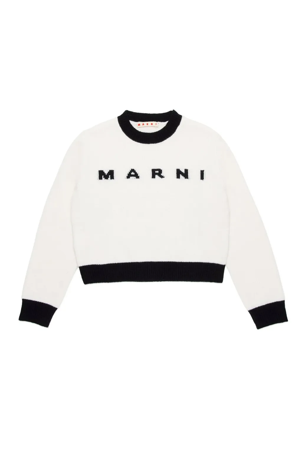 Marni Kids Logo Intarsia Knitted Jumper