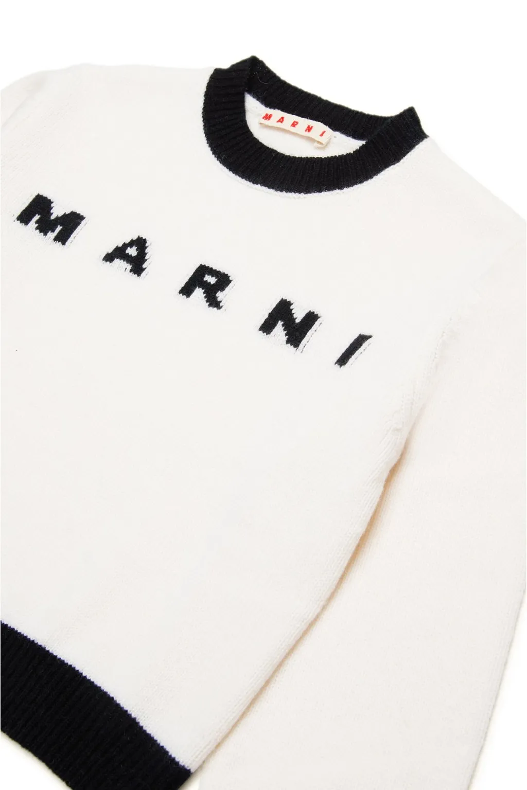 Marni Kids Logo Intarsia Knitted Jumper