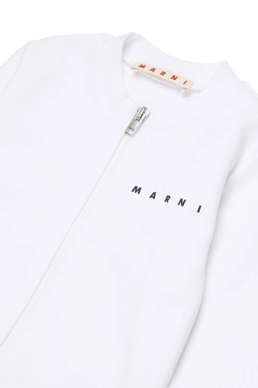 Marni Kids Logo Embroidered Zipped Sweatshirt