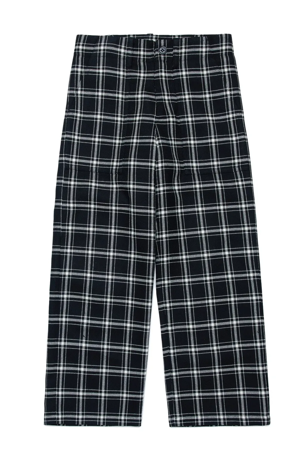 Marni Kids Logo Patch Checked Pants