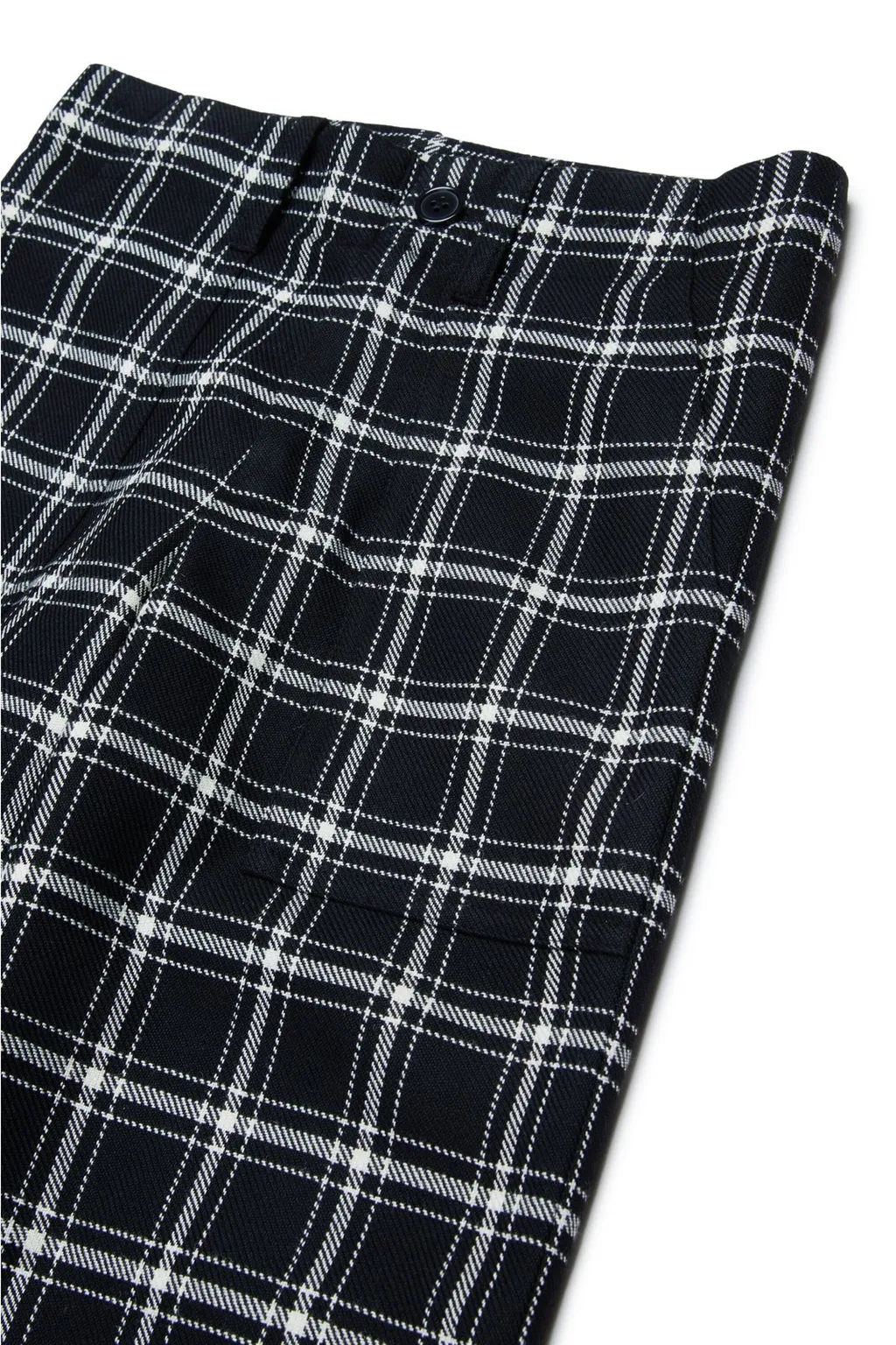 Marni Kids Logo Patch Checked Pants