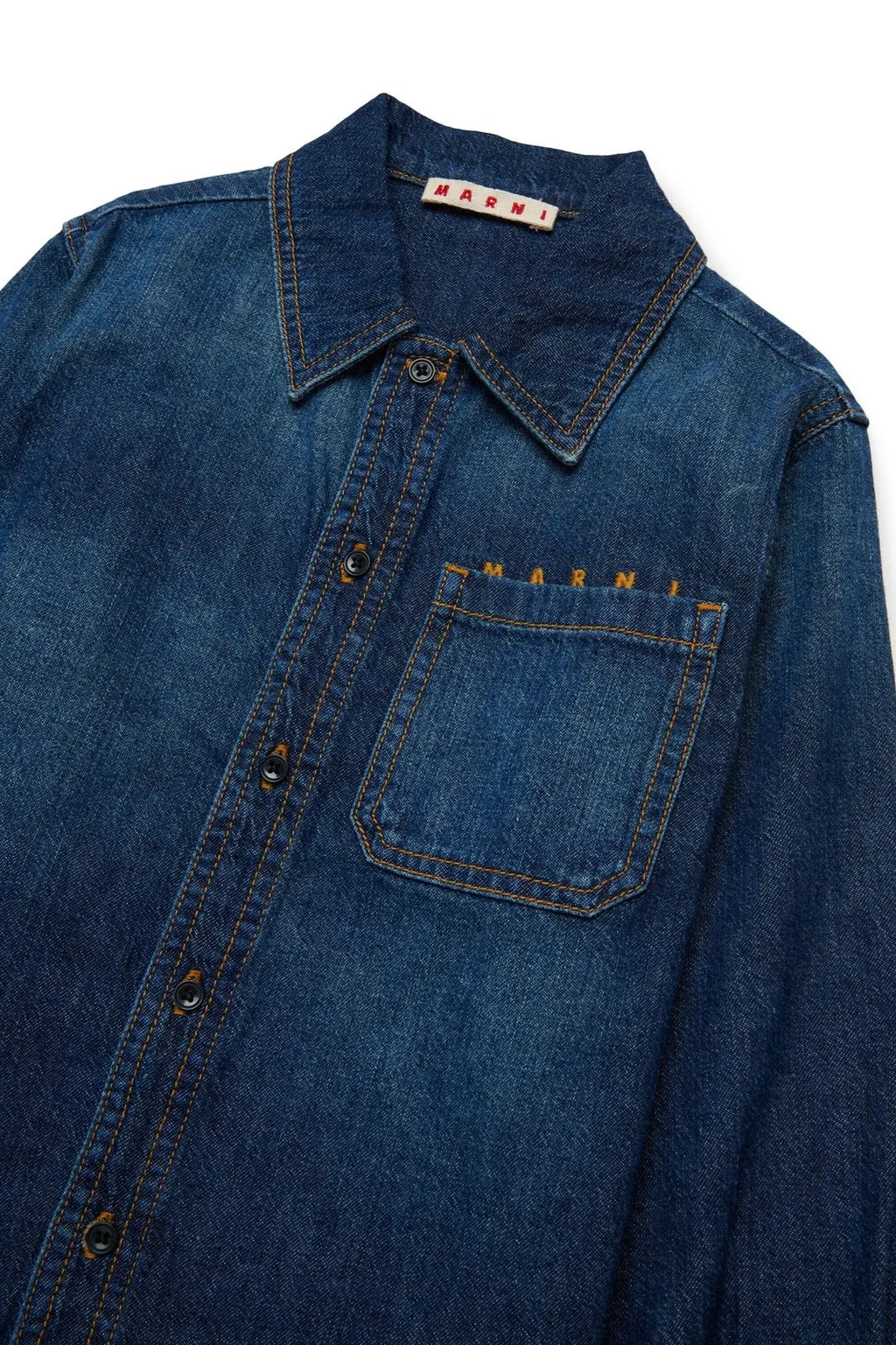 Marni Kids Button-Up Denim Shirt
