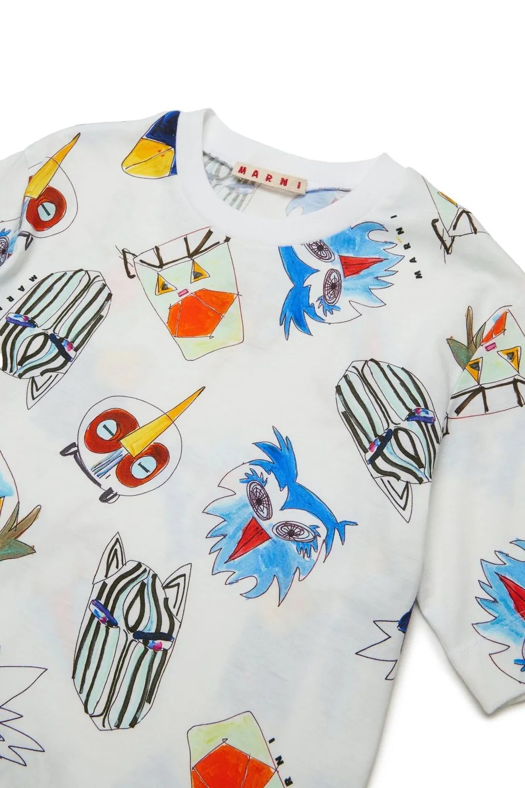 Marni Kids Jungle Graphic Printed Crewneck T-Shirt