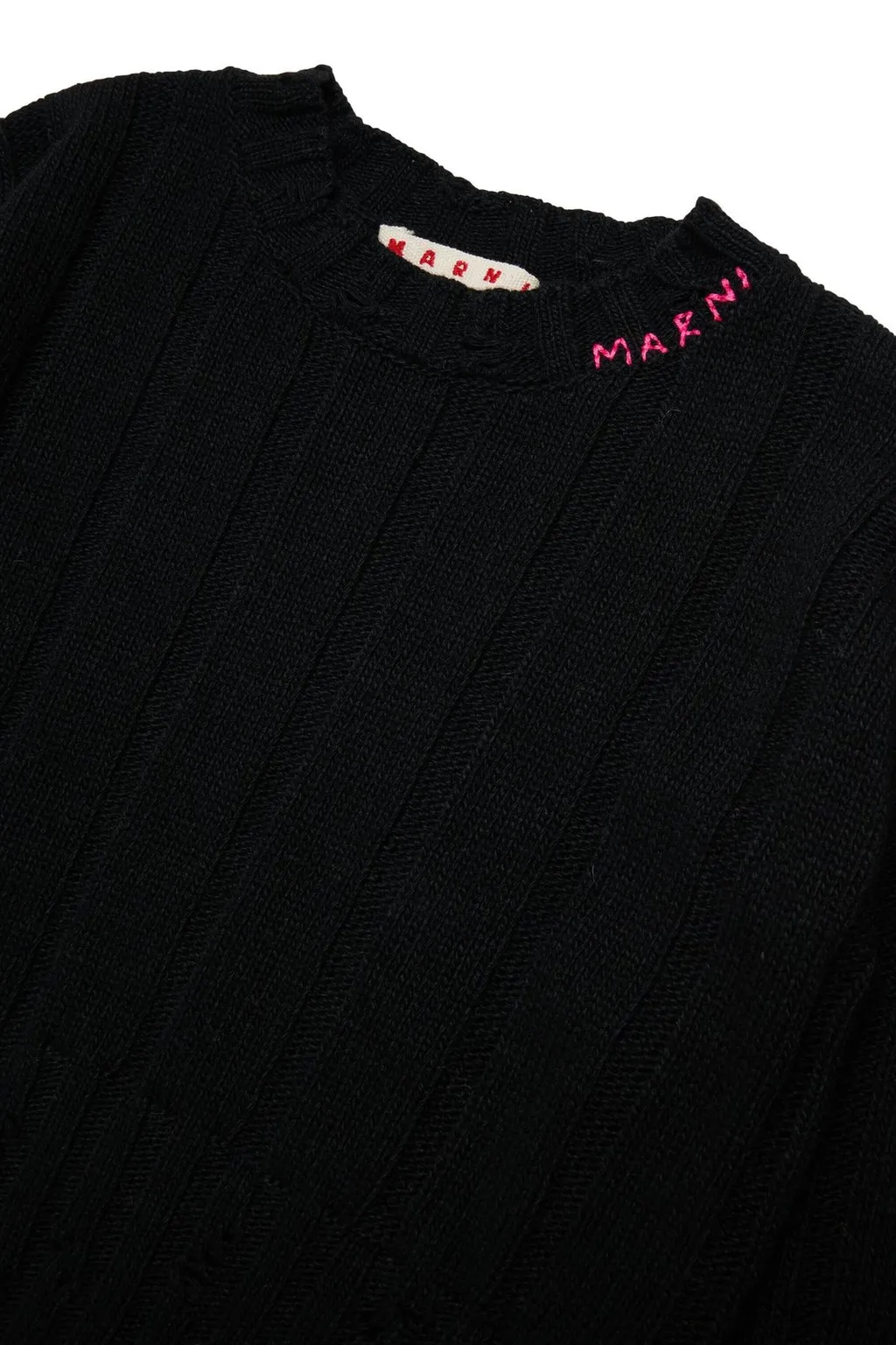 Marni Kids Logo Embroidered Knitted Jumper