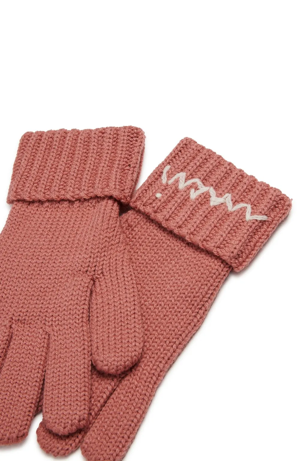 Marni Kids Logo Embroidered Knit Gloves