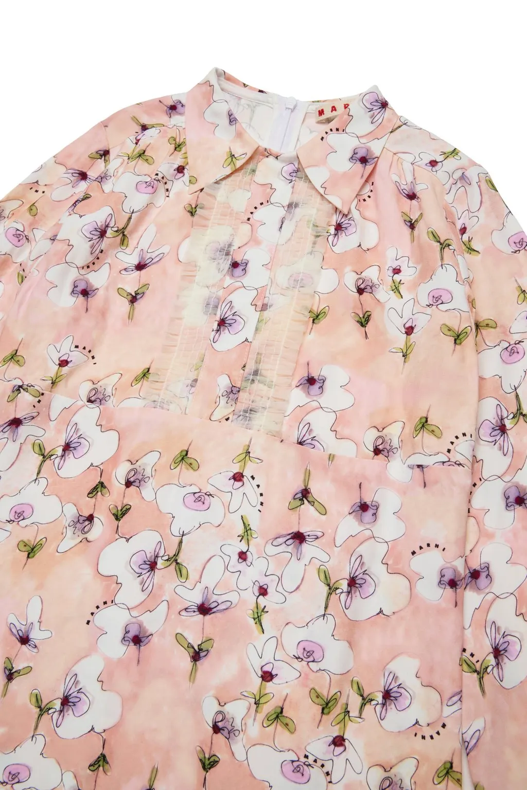 Marni Kids Allover Floral Printed Mini Dress