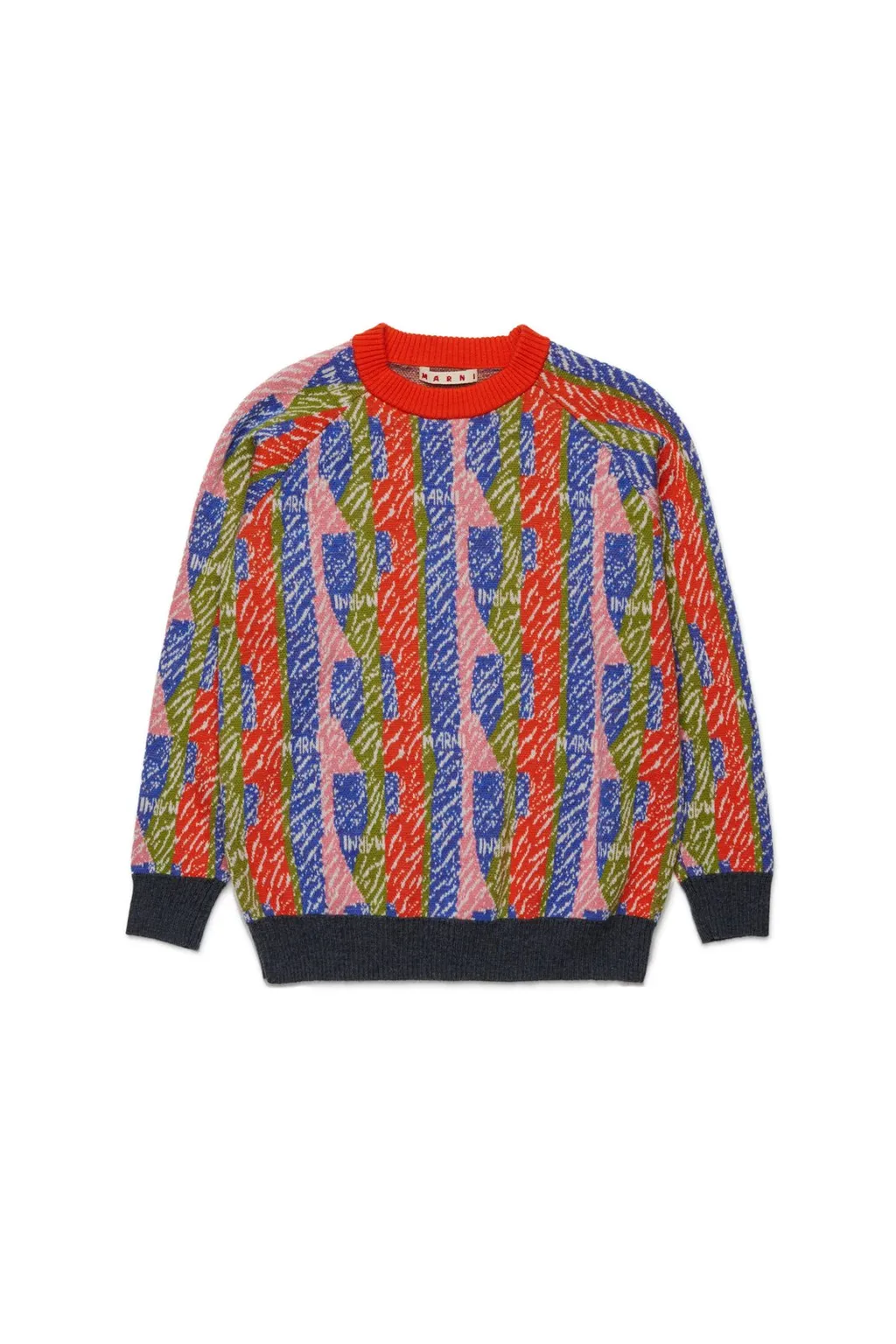 Marni Kids Allover Jacquard Knitted Jumper