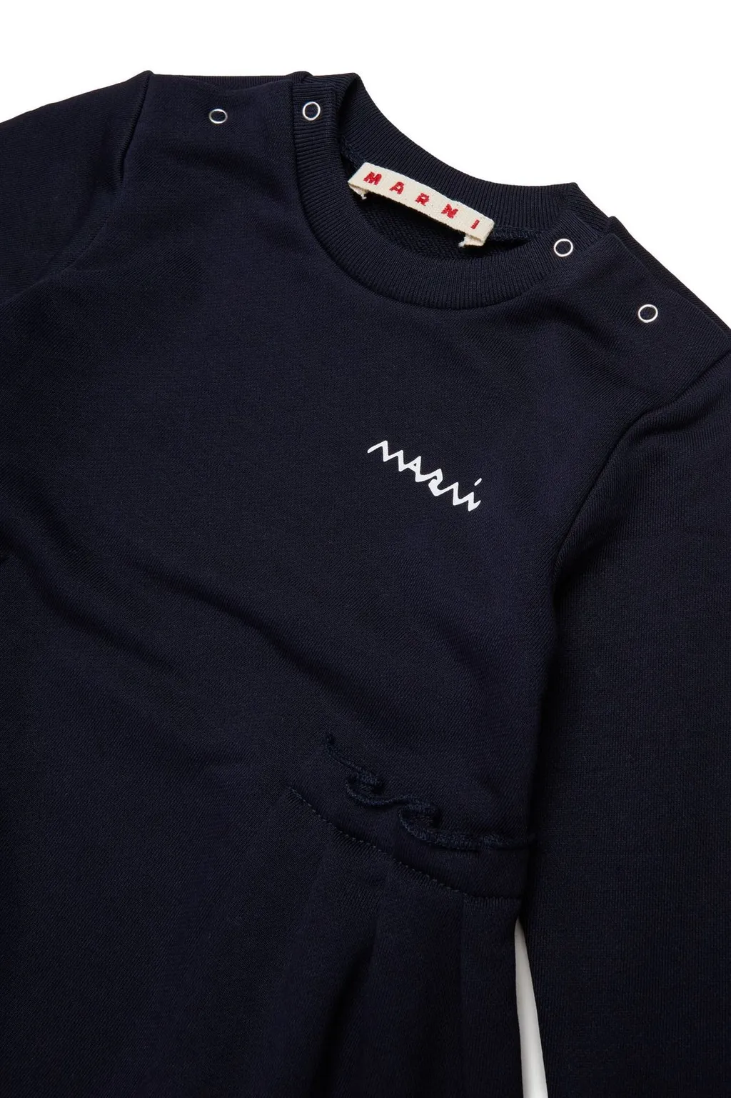 Marni Kids Logo Printed Fleece Midi Dress
