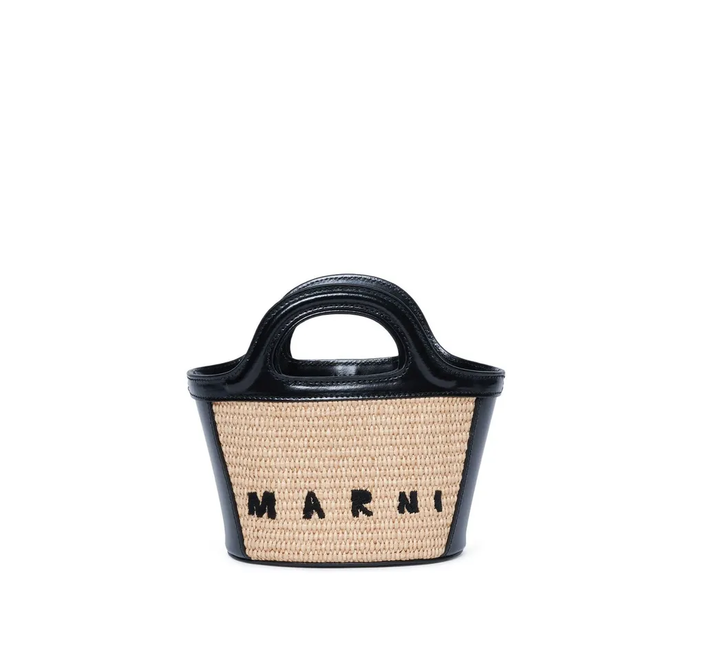 Marni Kids Tropicallia Logo-Embroidered Open-Top Bucket Bag