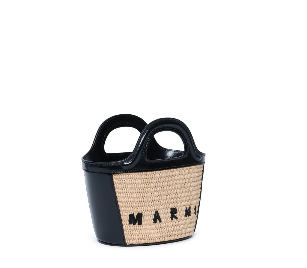 Marni Kids Tropicallia Logo-Embroidered Open-Top Bucket Bag