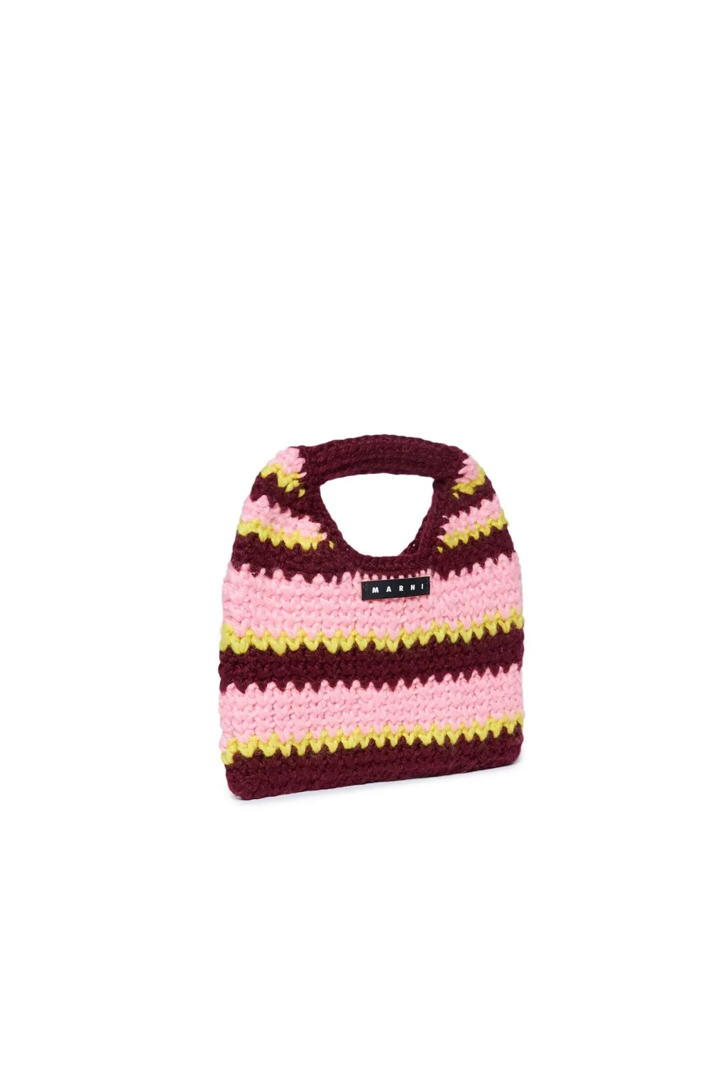 Marni Kids Striped Crochet Tote Bag