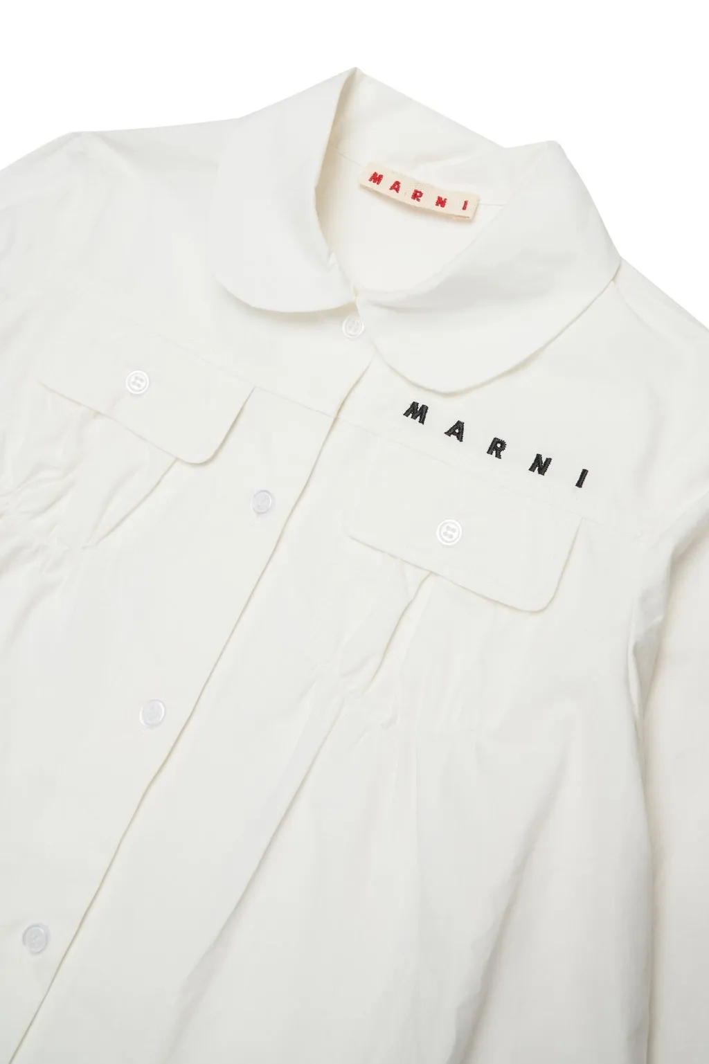 Marni Kids Logo Embroidered Shirt
