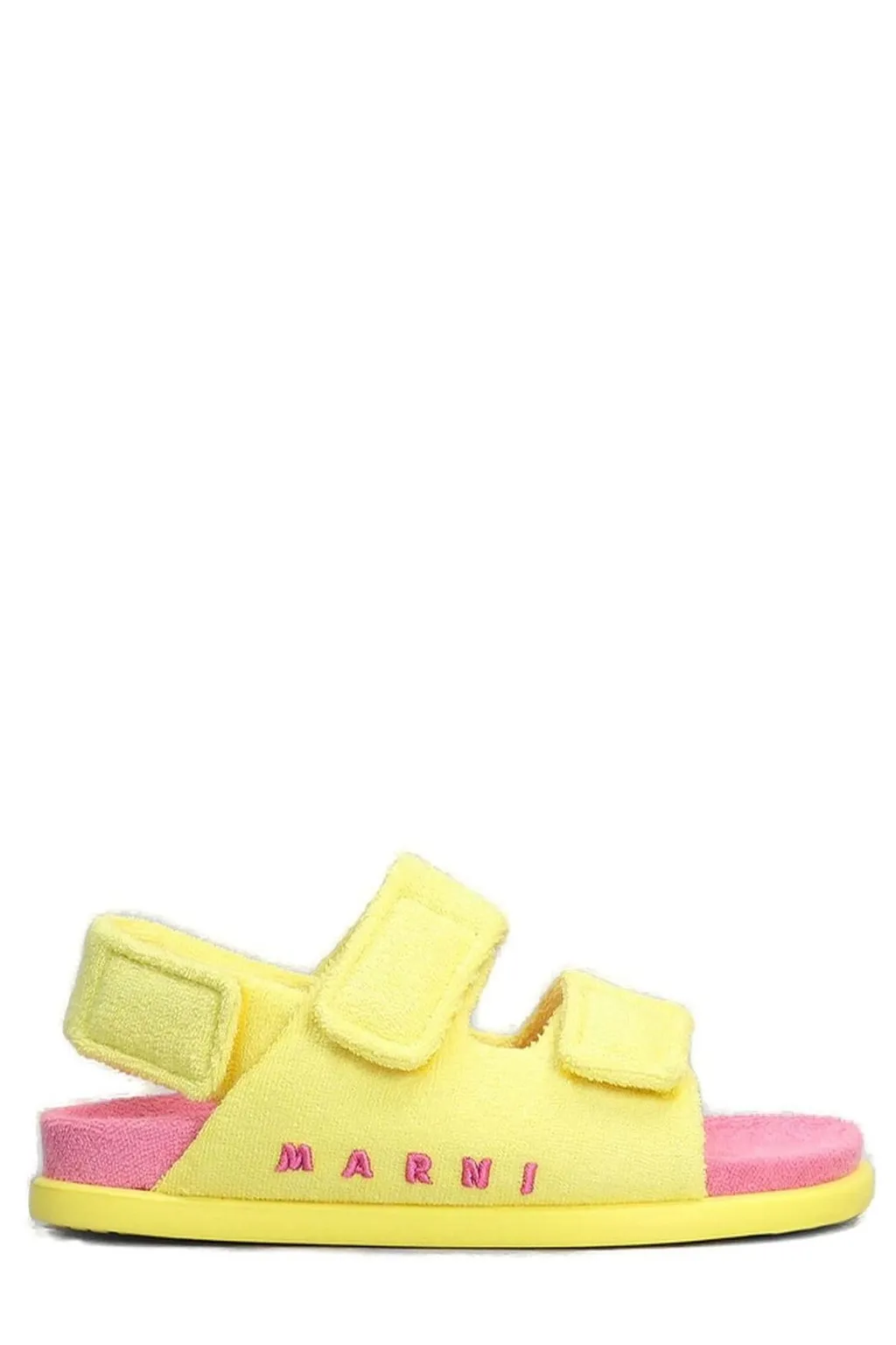 Marni Kids Towelling Touch-Strap Sandals