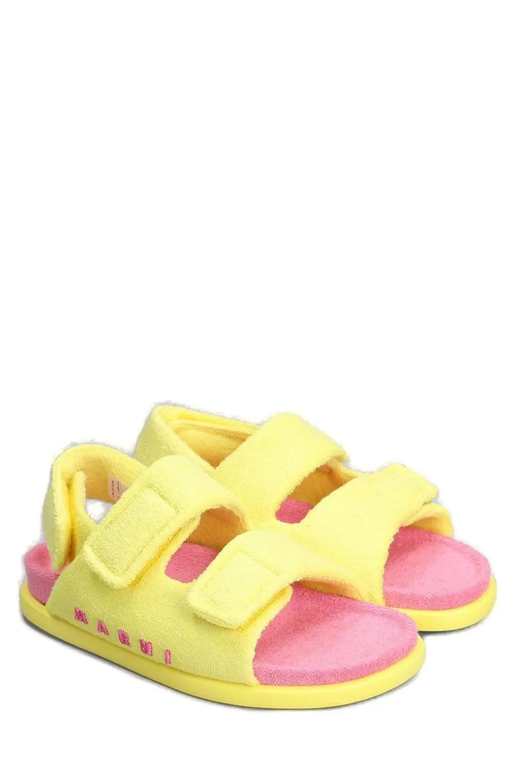Marni Kids Towelling Touch-Strap Sandals