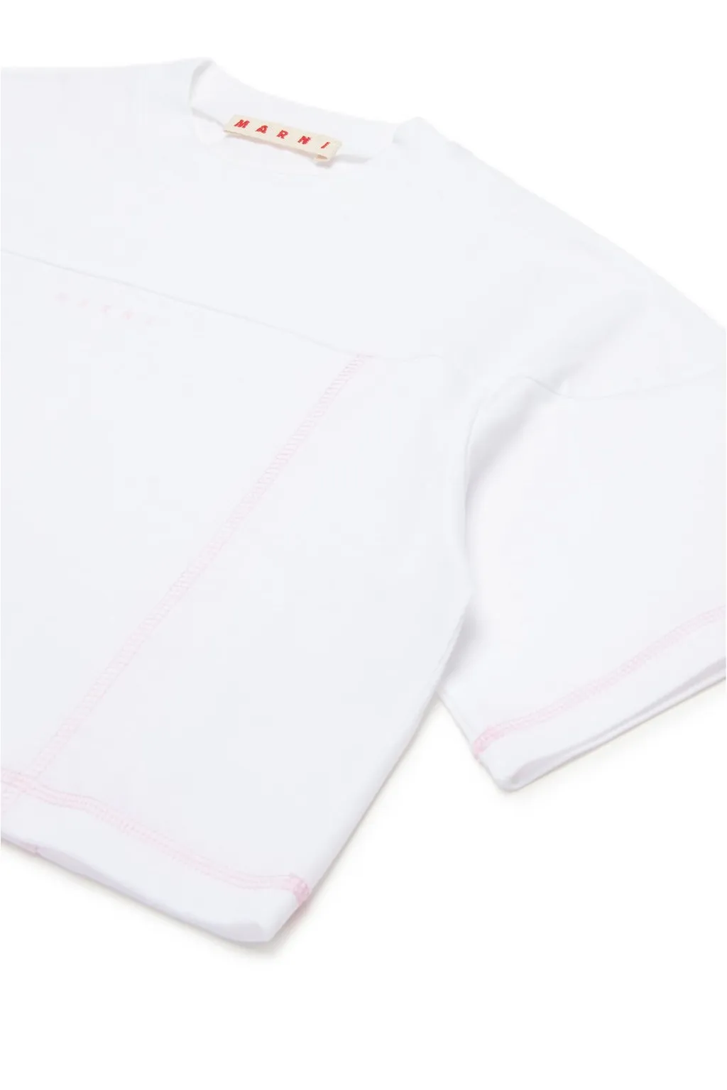 Marni Kids Logo Printed Cropped T-Shirt
