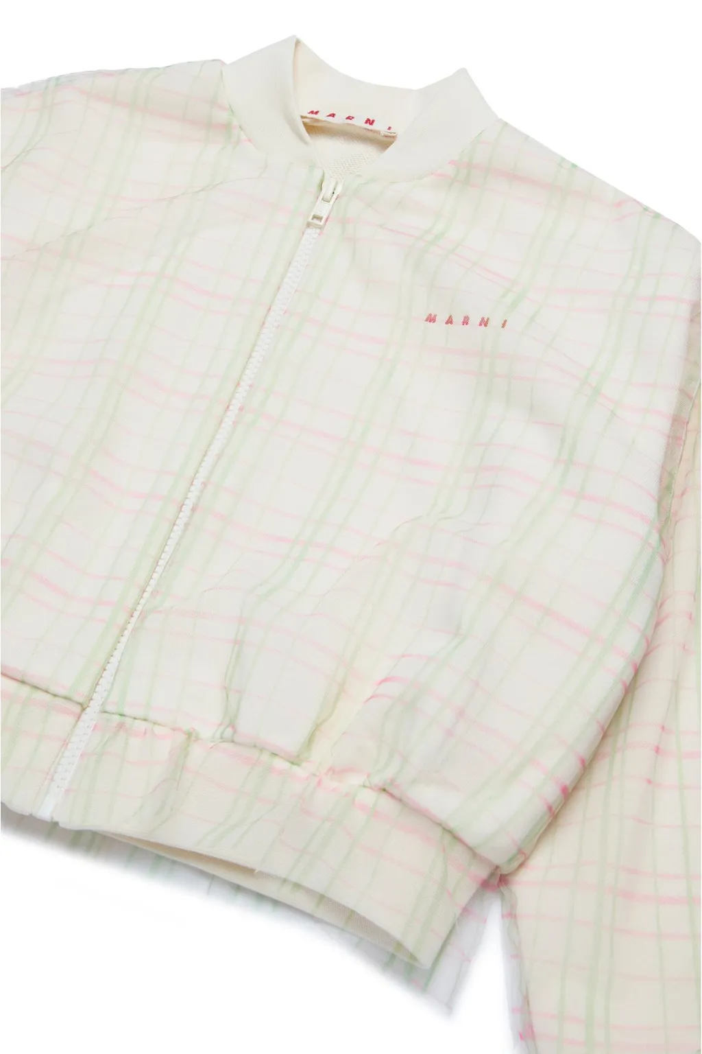 Marni Kids Checked Bomber Sweatshirt