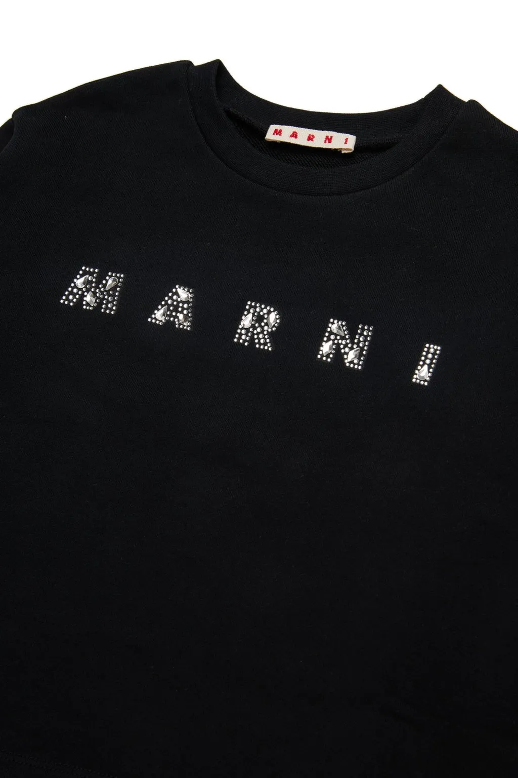 Marni Kids Rhinestone-Logo Crewneck Sweatshirt