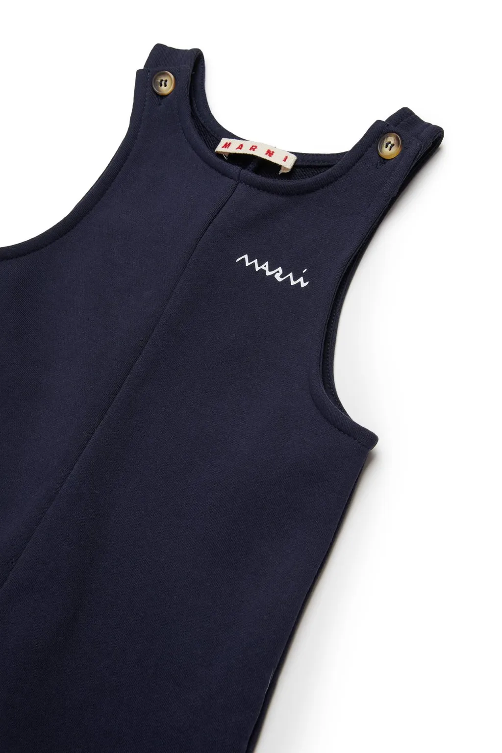 Marni Kids Logo Printed Fleece Dungarees