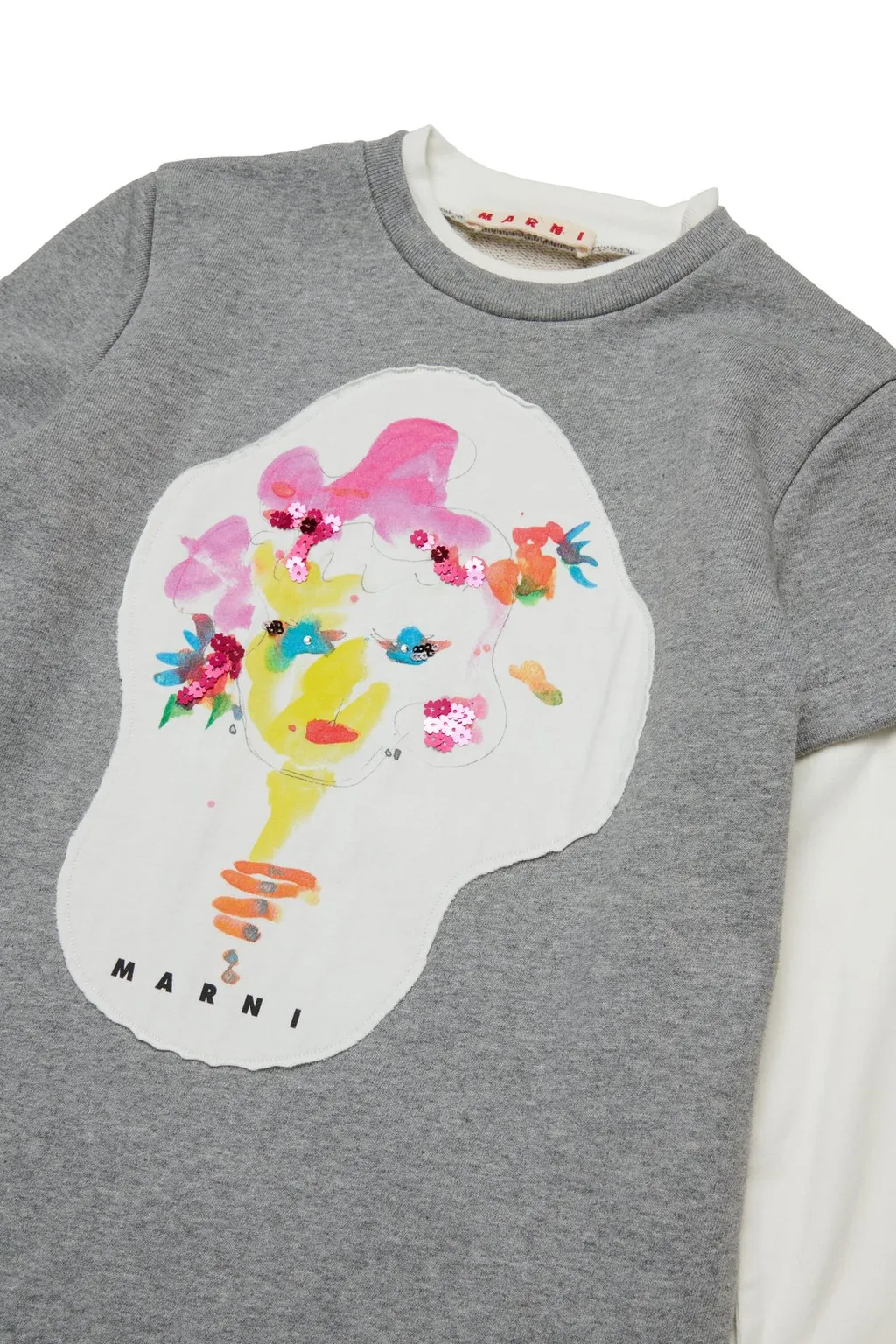 Marni Kids Layered Long-Sleeved Dress