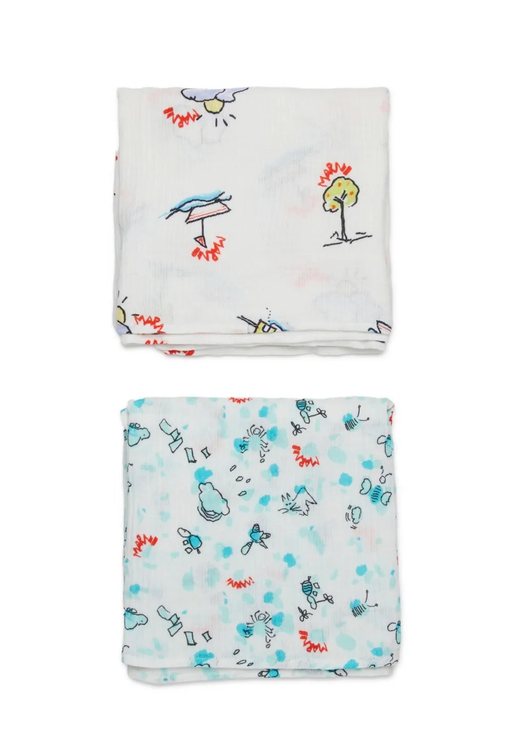 Marni Kids 2 Pack All-Over Patterned Muslin
