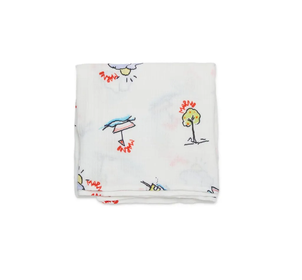 Marni Kids 2 Pack All-Over Patterned Muslin