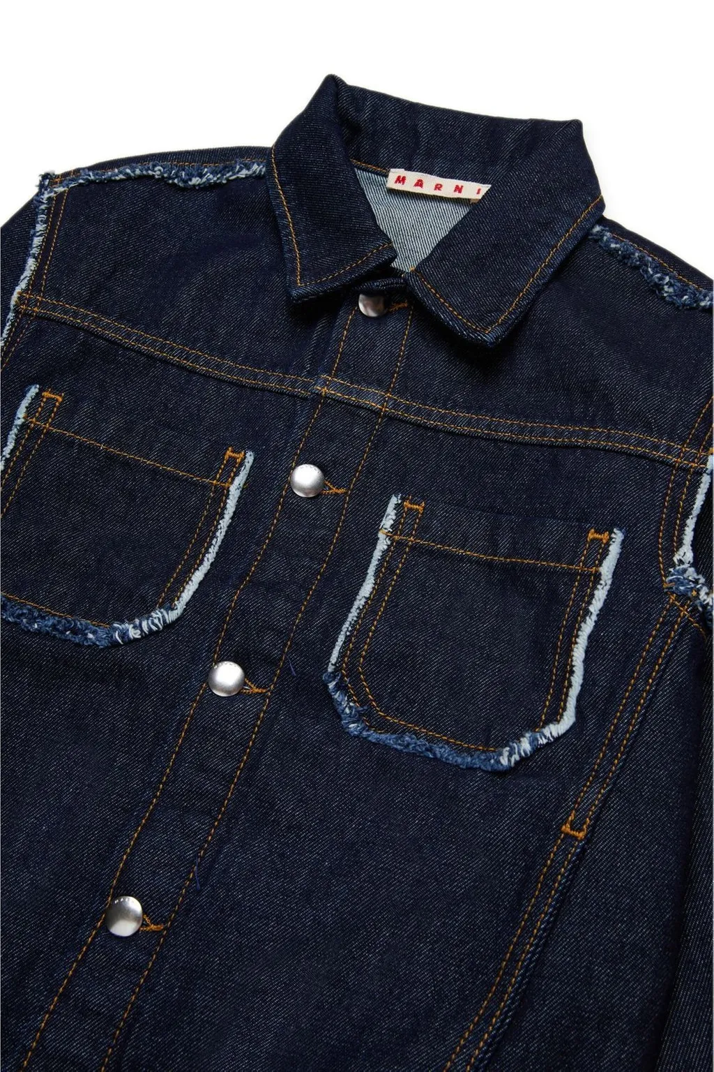 Marni Kids Raw-Cut Denim Jacket
