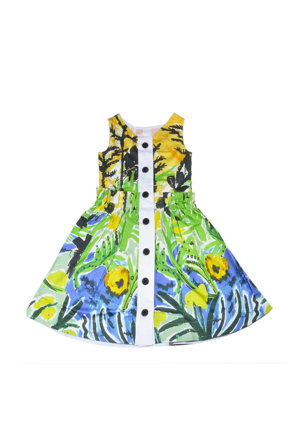 Marni Kids All-Over Printed Sleeveless Dress