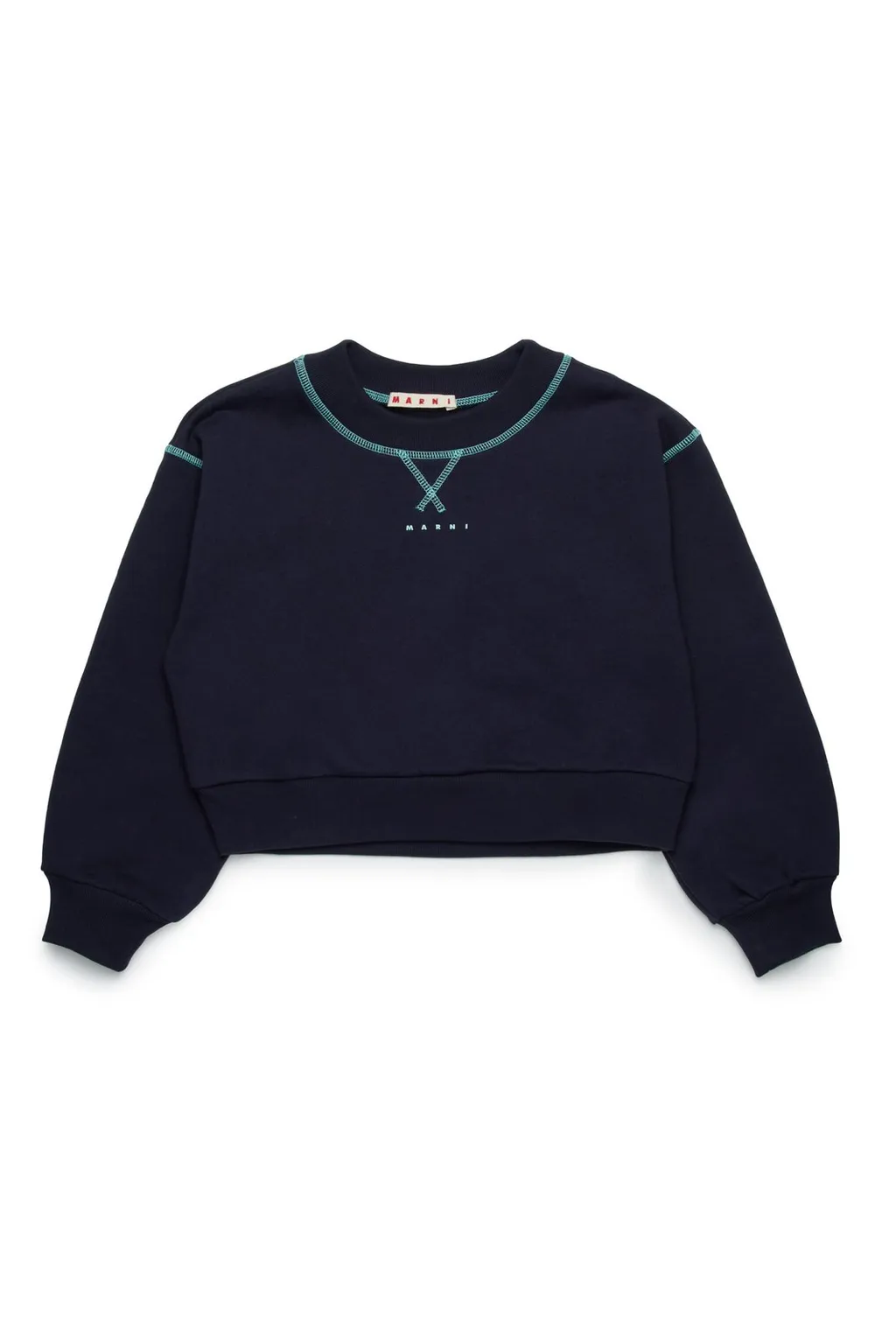 Marni Kids Logo Detailed Crewneck Sweatshirt