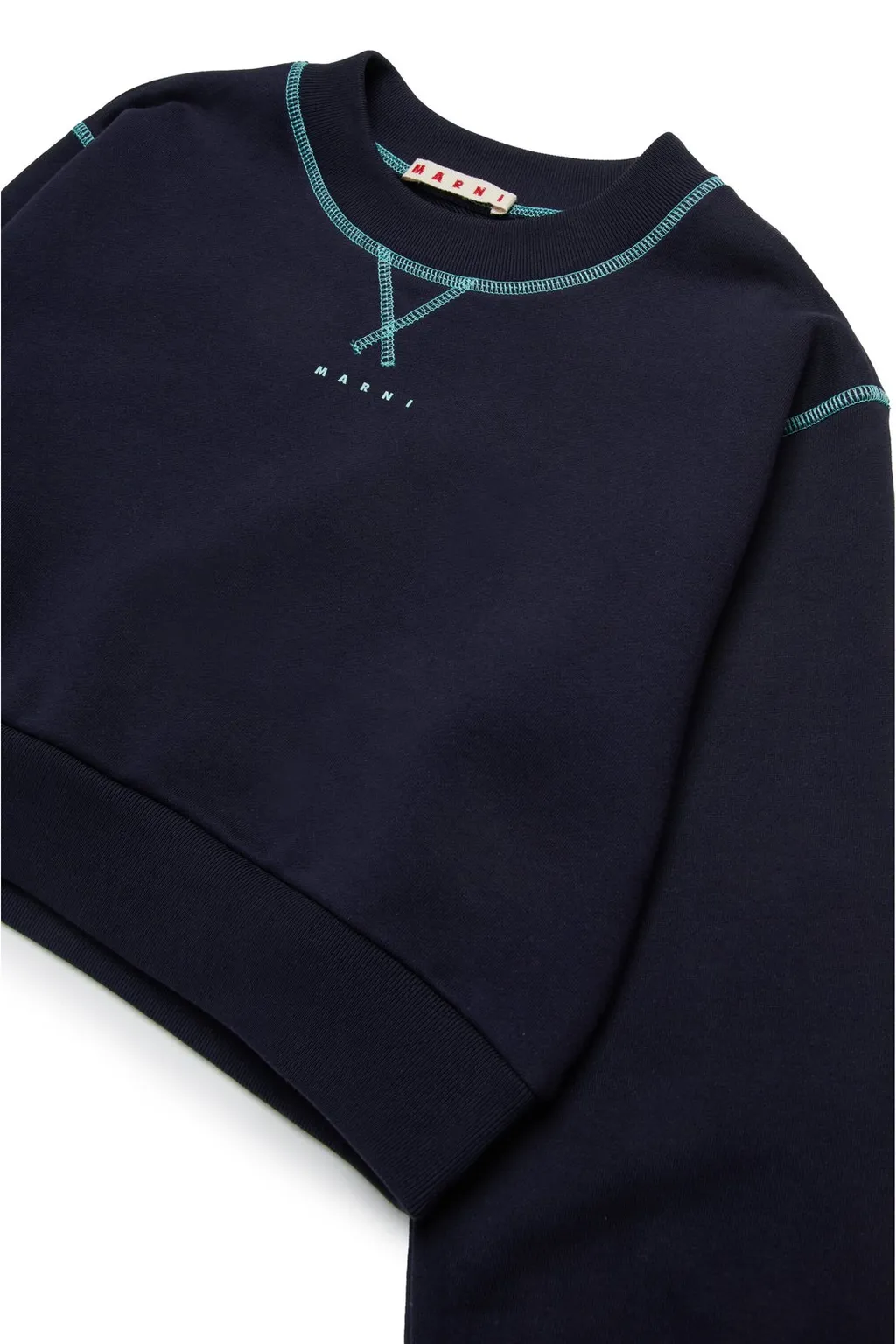 Marni Kids Logo Detailed Crewneck Sweatshirt