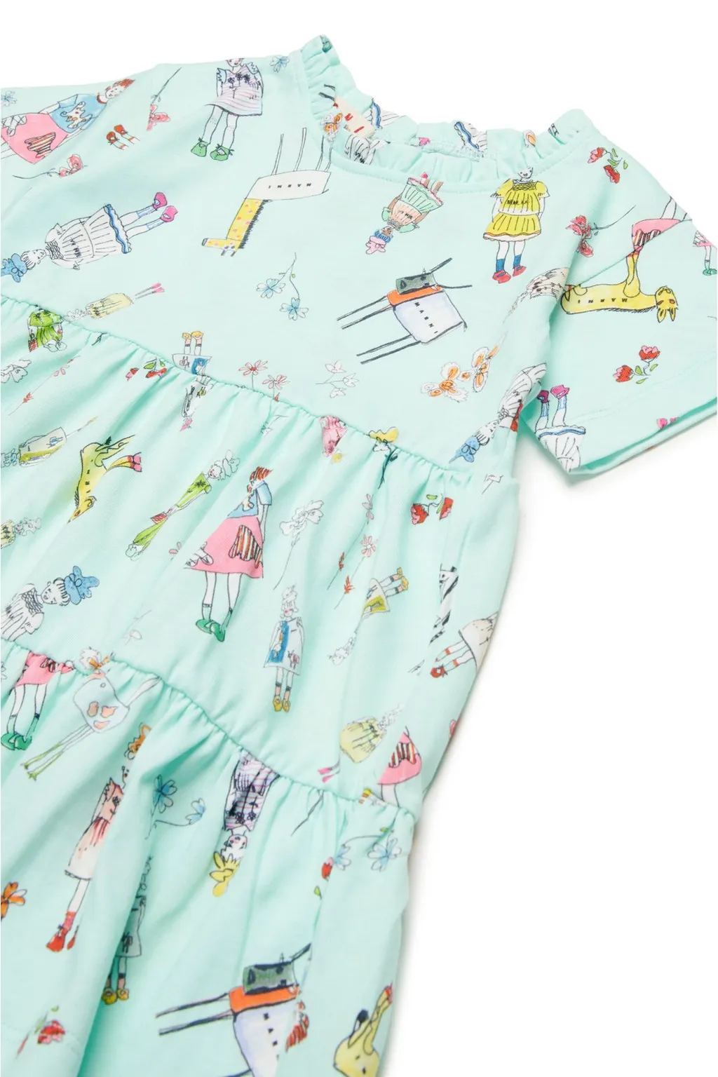 Marni Kids Rainbow Day Allover Print Dress