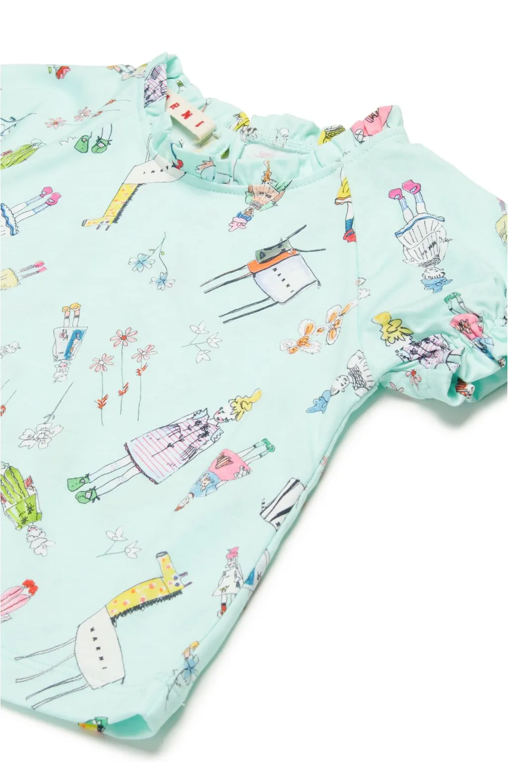Marni Kids Rainbow Day Allover Print T-Shirt