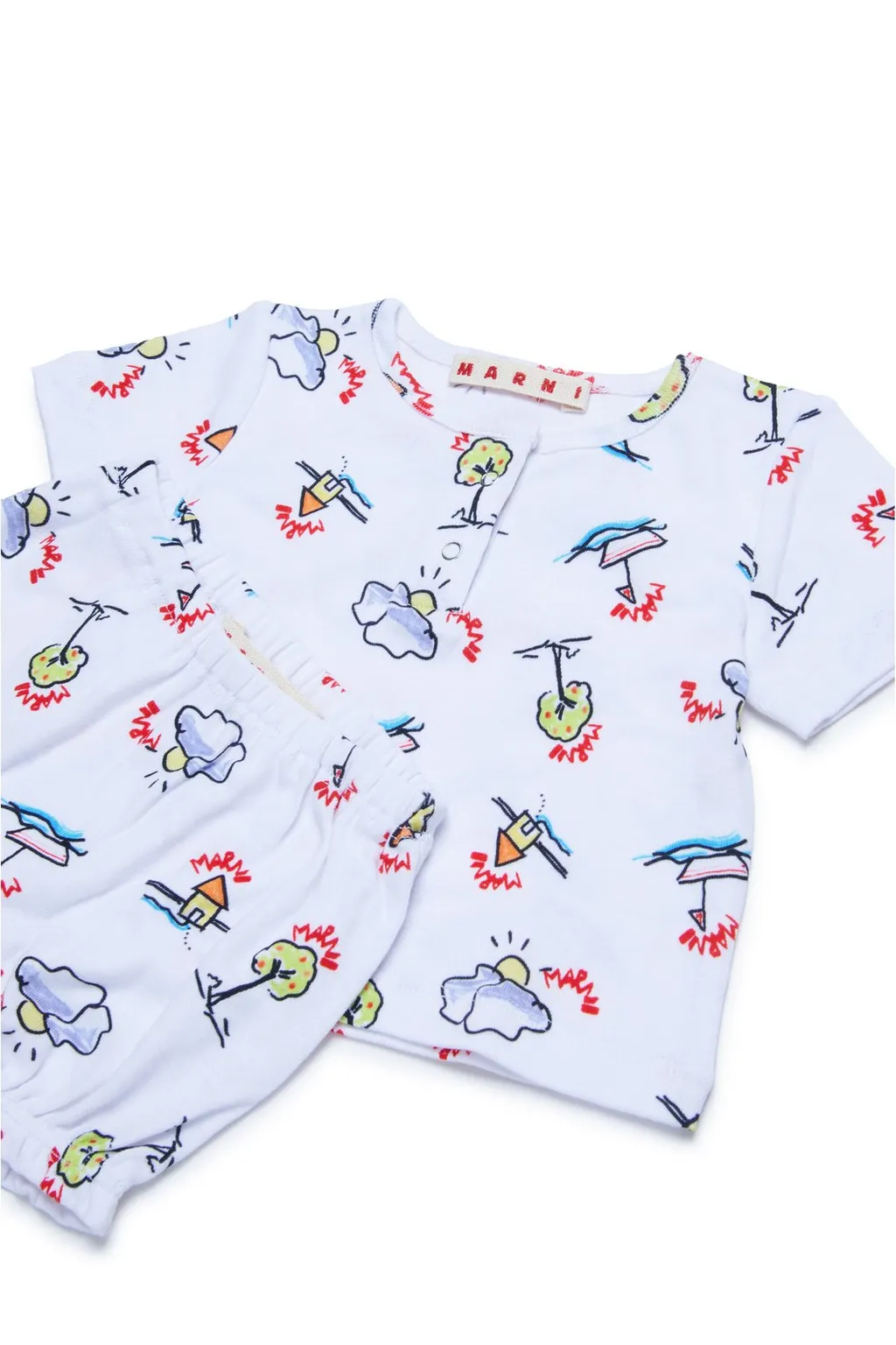 Marni Kids Graphic Printed T-Shirt And Shorts Set