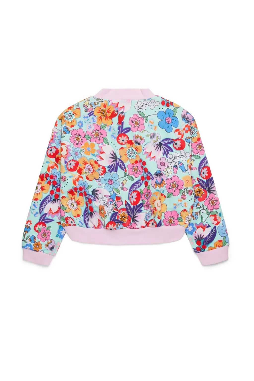Marni Kids Allover Floral Printed Zipped Sweatshirt