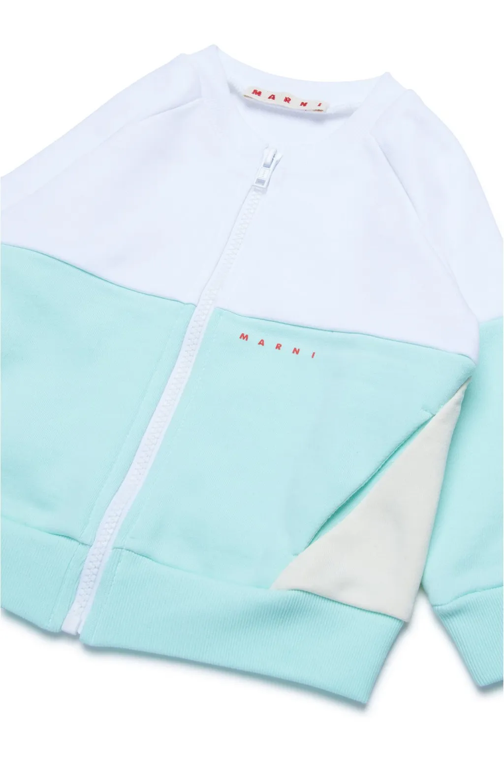 Marni Kids Two-Tone Zipped Sweatshirt