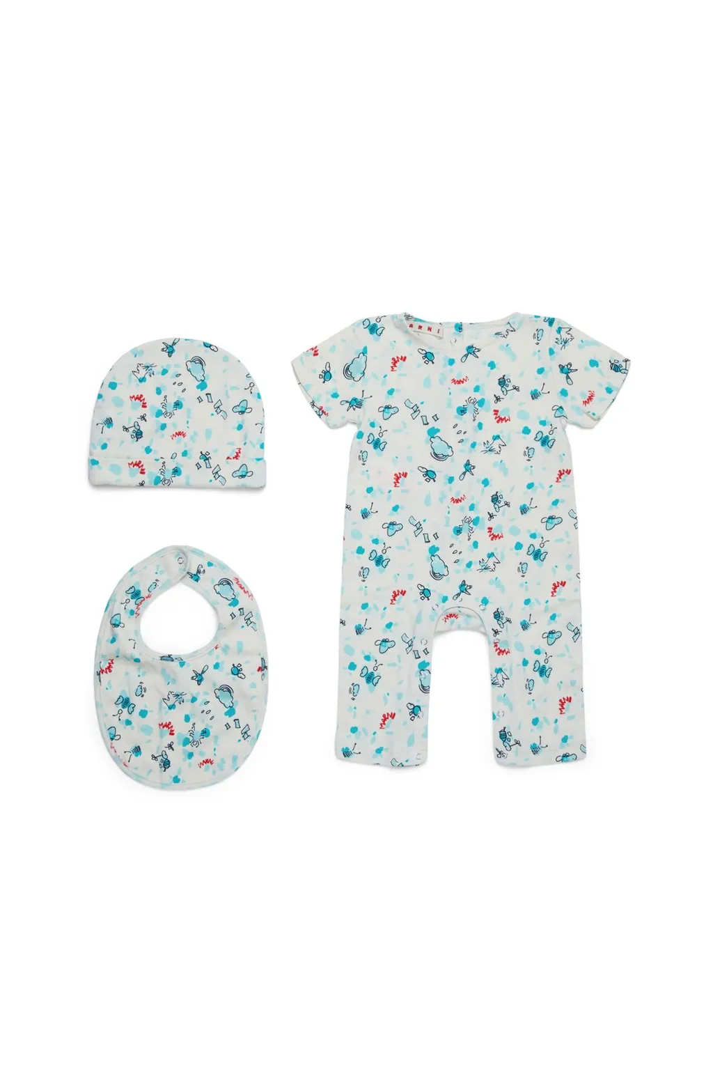 Marni Kids Sky Printed Babygrow Set