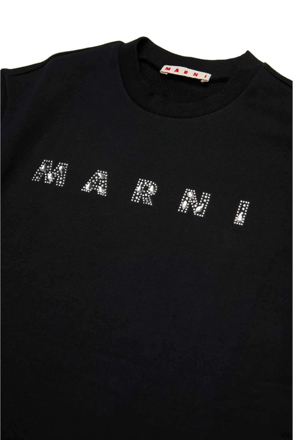 Marni Kids Rhinestone-Logo T-Shirt Dress