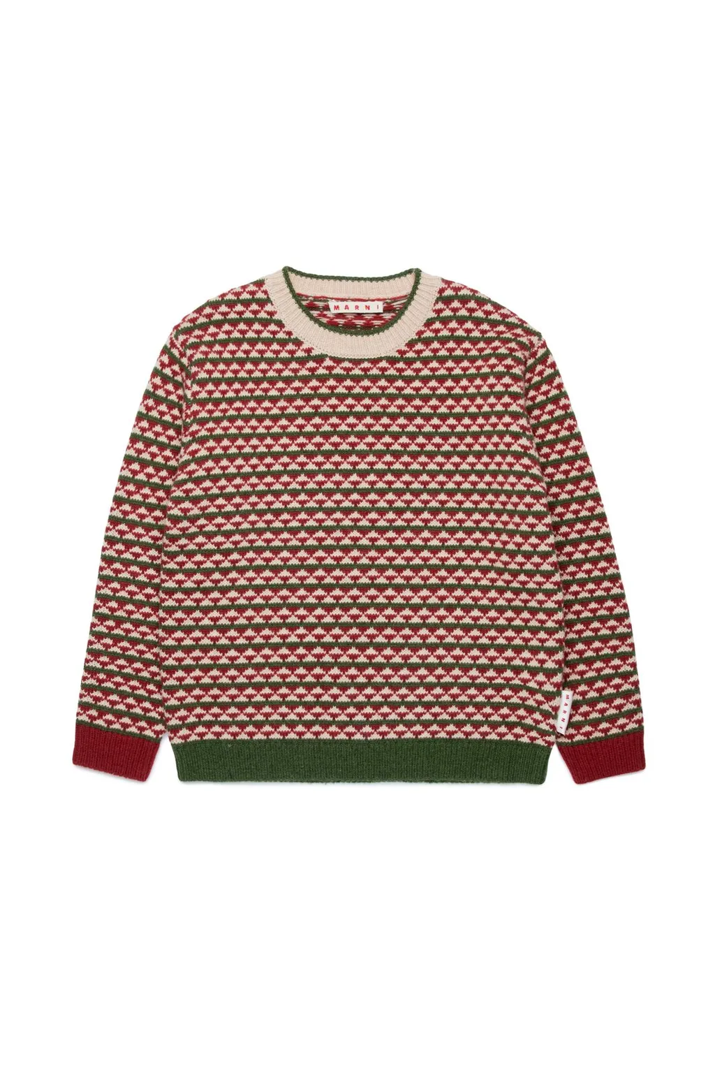 Marni Kids Geometric Pattern Knit Jumper