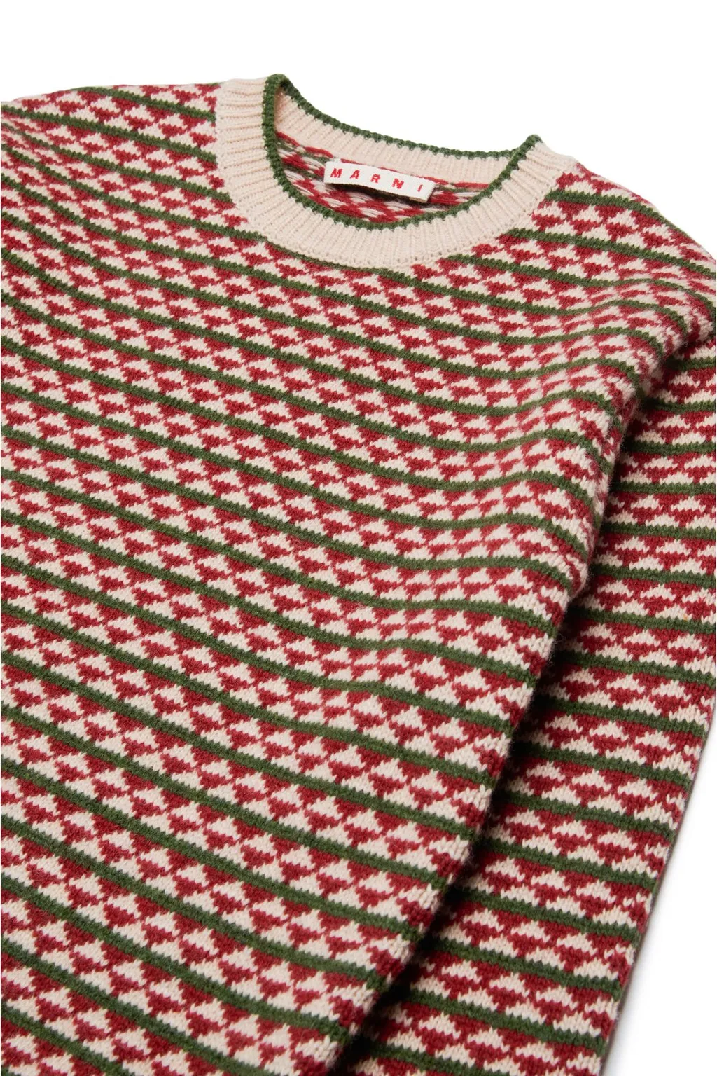 Marni Kids Geometric Pattern Knit Jumper