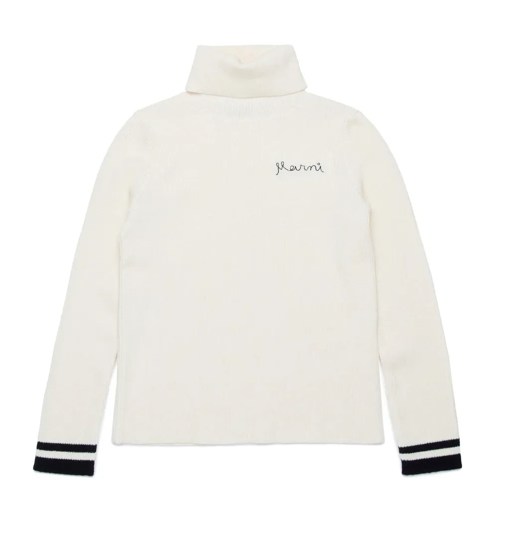 Marni Kids Roll Neck Straight Hem Jumper